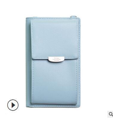 Apple L001 blue New Women Casual Wallet Brand Cell Phone Wallet Big Card Holders Wallet Handbag Purse Clutch Messenger Shoulder Straps Bag