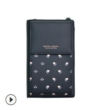 Apple L002 black New Women Casual Wallet Brand Cell Phone Wallet Big Card Holders Wallet Handbag Purse Clutch Messenger Shoulder Straps Bag