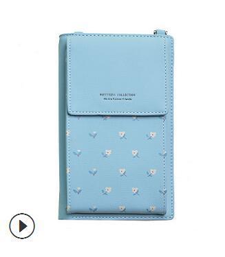 Apple L002 blue New Women Casual Wallet Brand Cell Phone Wallet Big Card Holders Wallet Handbag Purse Clutch Messenger Shoulder Straps Bag