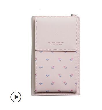 Apple L002 pink New Women Casual Wallet Brand Cell Phone Wallet Big Card Holders Wallet Handbag Purse Clutch Messenger Shoulder Straps Bag
