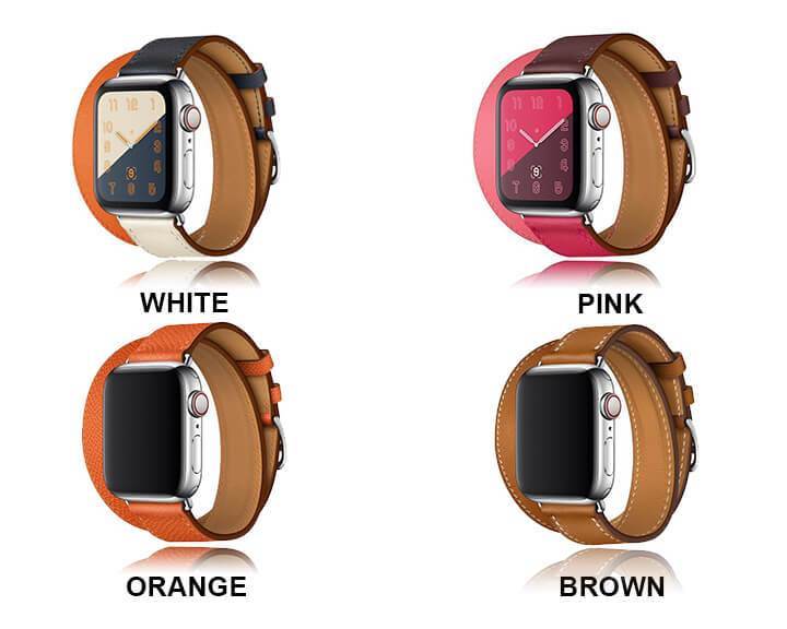 Apple Watch Leather Single Double Loop Watch Band iWatch – www
