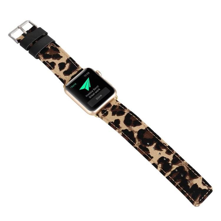 Apple Leopard Printed Leather Watchband Strap Band for Apple Watch 38mm 42mm Series 1 /2 Wrist Band Bracelet