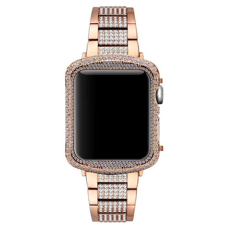 Apple Luxury Jewelry Class Case For Apple Watch Protector Case Crystal Diamonds Frame Watch Cover For Apple iWatch Series 1 2 3 Shell