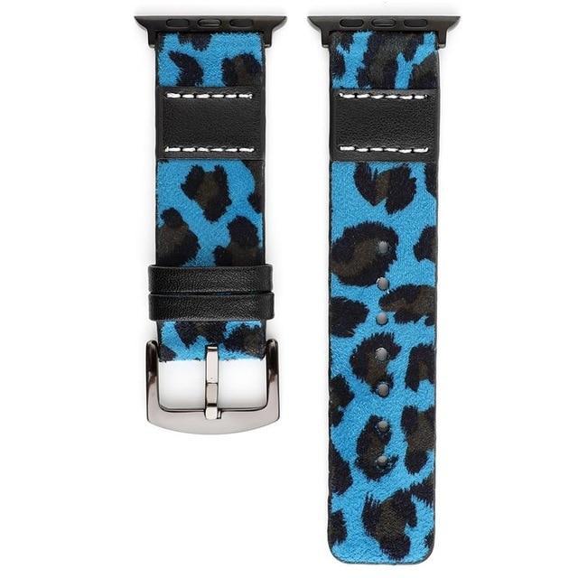 Leopard Print Engraved Watch Strap Compatible with Apple Watch Bands S –  KULTURE PRINT HOUSE