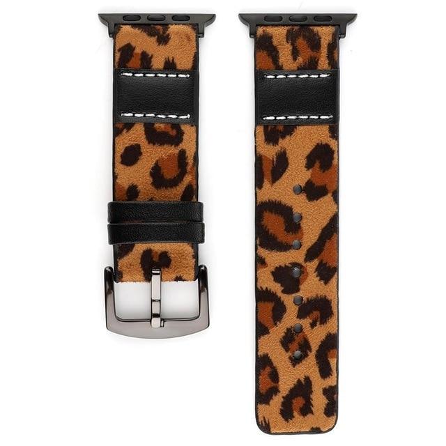 Apple Luxury Leopard Print Leather Watch Strap for Apple Watch Series 4 3 2 1 Band Men/Women Bracelet 38mm 42mm 40mm 44mm