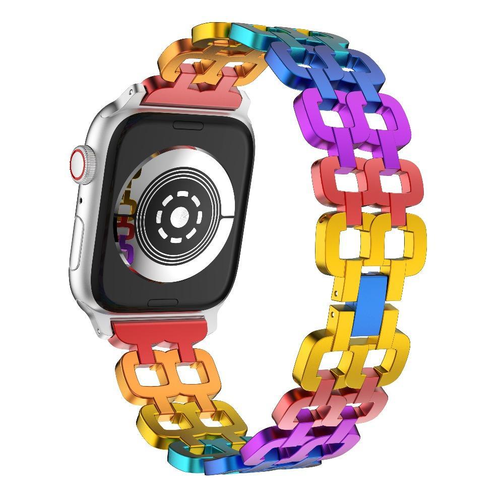 Apple Luxury Rainbow Aluminium Alloy Watch band Strap For Apple Watch 38/40mm 42/44mm Bracelet Strap for Apple Watch Series1 2 3 4