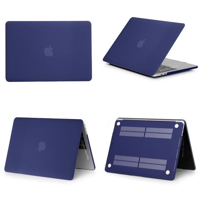 Apple Matte Navy / 12 inch A1534 New Laptop Case For Apple MacBook Air Pro Retina 11 12 13 15 for mac book 13.3 inch with Touch Bar Sleeve Shell + Keyboard Cover