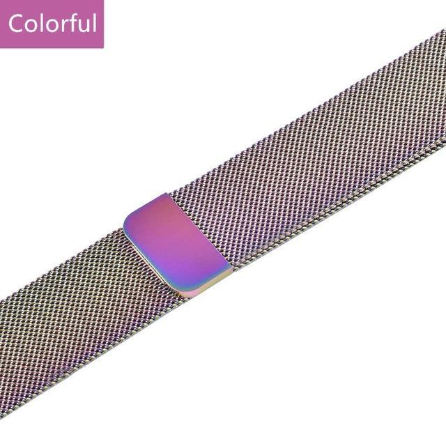 Apple Rainbow / 38mm / 40mm Magnetic Milanese Loop Bracelet for Apple Watch Series 6 5 4 Watchband