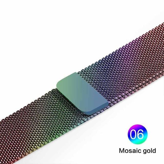 Apple Mosaic gold / For 38MM and 40MM milanese loop for apple watch Series 1 2 3 4 5 band for iwatch stainless steel strap Magnetic buckle 38mm 40mm 42mm44mm Bracelet