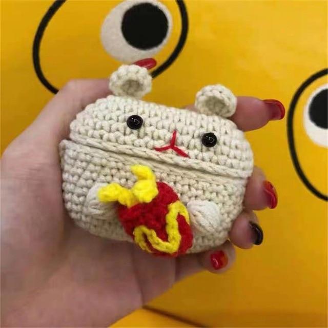 Apple Mouse New cartoon cute Knit earphone case for Airpod Pro For Apple New earphone cases Animal Character Pig Lovely Rabbit cover on AliExpress