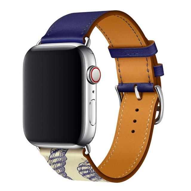 Apple New-blue / 38mm Series 1 2 3 New Leather loop bracelet band for apple watch series 5 4 44mm 40mm bracelet watch band strap for iwatch 42mm 38mm series 1 2 3