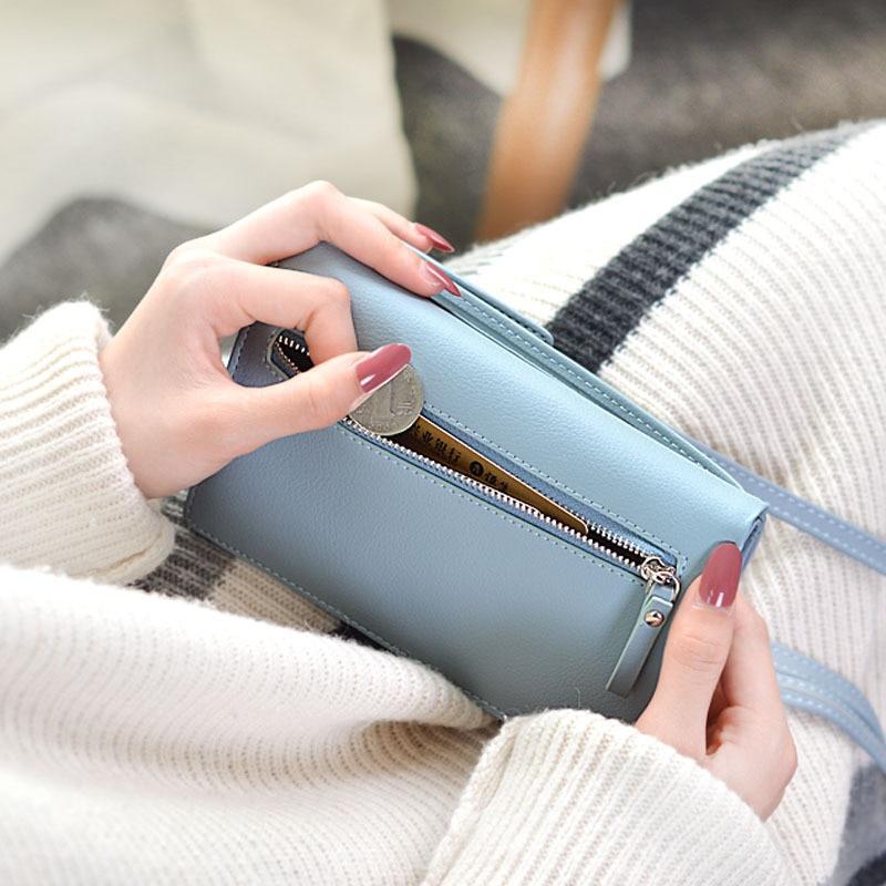 Apple New Women Casual Wallet Brand Cell Phone Wallet Big Card Holders Wallet Handbag Purse Clutch Messenger Shoulder Straps Bag