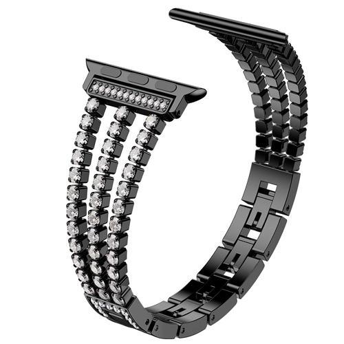 Apple New Women Diamond Watch Band for Apple Watch 38mm 42mm 40mm 44mm iWatch Series 4 3 2 Stainless Steel strap Sport Bracelet