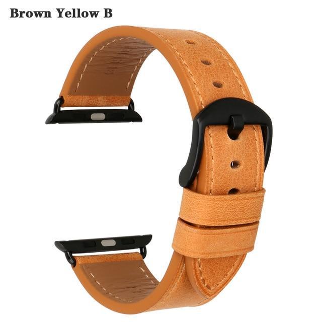 Apple Orange B / For Apple Watch 38mm Faux Leather For Apple Watch Strap 44mm 40mm & Apple Watch Band 38mm 42mm Watchbands iwatch Series 4 3 2 1 Bracelet