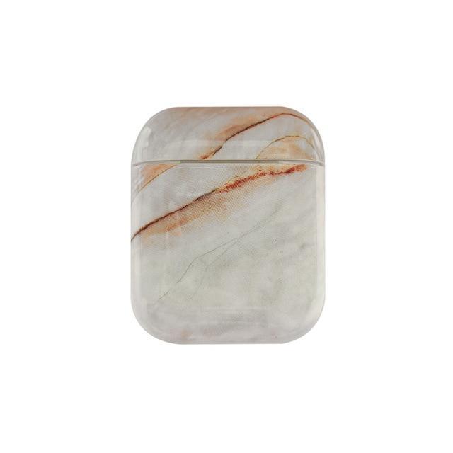 Apple Orange Luxury agate Marble hard case for Apple Airpods case protective cover Bluetooth Wireless Earphone Case Charging Box case bags