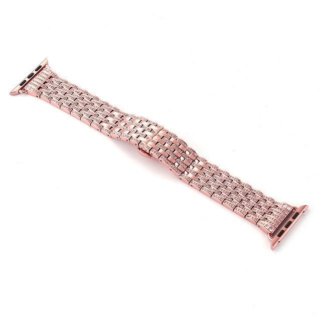 Apple Pink / 38mm / 40mm Copy of Apple Watch Band Women Pave crystal Bling Bracelet Watchband 40mm 44mm