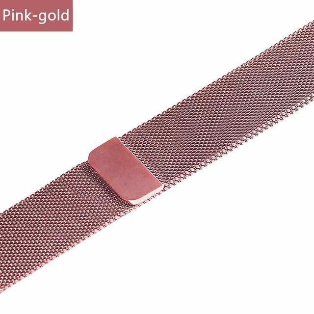 Apple Rose Gold / 38mm / 40mm Magnetic Milanese Loop Bracelet for Apple Watch Series 6 5 4 Watchband