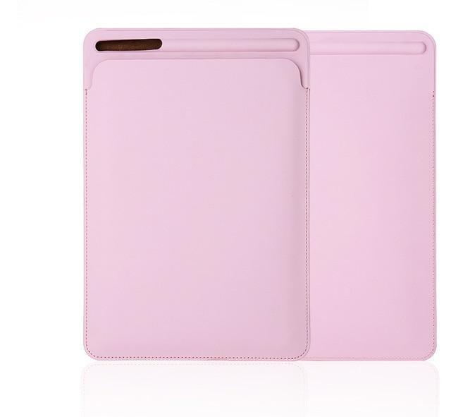 Apple Pink iPad Pro 12.9 leather Sleeve Case  Pouch Bag Cover with Pencil Slot