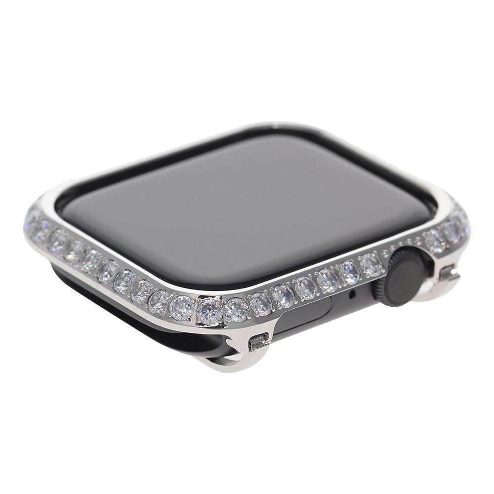 Apple Platinum / 40mm Apple Watch Bezel case Cover, Rhinestone Crystal Big Diamond Jewelry Series 4, 40mm, 44mm
