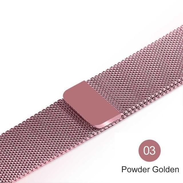 Apple Powder Golden / For 38MM and 40MM milanese loop for apple watch Series 1 2 3 4 5 band for iwatch stainless steel strap Magnetic buckle 38mm 40mm 42mm44mm Bracelet