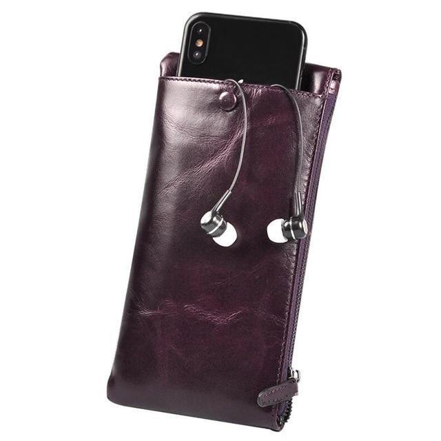 Apple Purple / Fast USA Shipping Universal Wallets Genuine Leather Handbag Bag For iphone 7 7 Plus 5 SE 6 6s Plus Case For Samsung Fashion