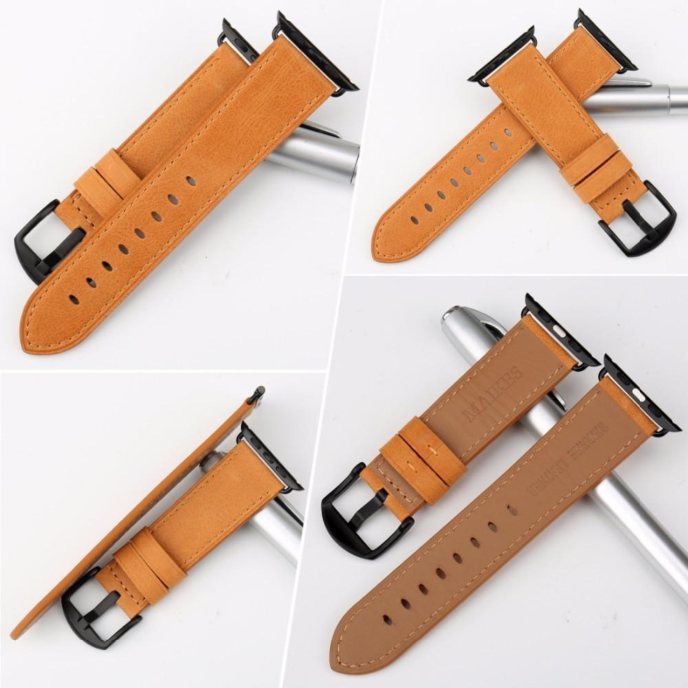 Apple Quality Leather Watchband Replacement For Apple Watch Band 44mm 42mm 40mm 38mm Series 4 3 2 1 iWatch Apple Watch Strap