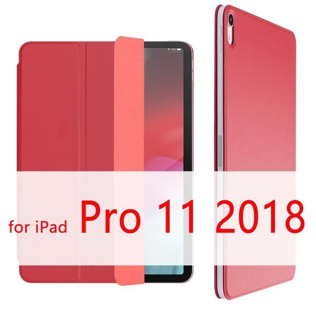 Apple Red 11 iPad Pro 12.9  case for 11" 2018, Magnetic Ultra Slim Smart Cover easy to Attach & Charge