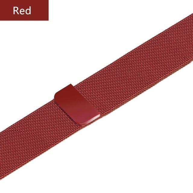 Apple Red / 38mm / 40mm Magnetic Milanese Loop Bracelet for Apple Watch Series 6 5 4 Watchband