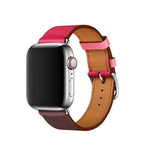 Apple Rose / 38mm Copy of Apple Watch Series 5 4 3 2 Band, Leather Single Tour Strap, Bracelet iWatch 38mm, 40mm, 42mm, 44mm - US Fast Shipping