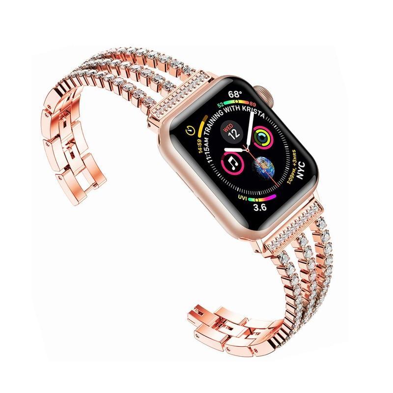 New Women Diamond Bling Watch Strap for Apple Watch Series Band