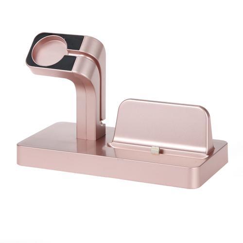 Apple rose gold Charging Dock Stand Holder For Apple watch band 4 42mm 38mm iwatch 44mm 40mmIPhone X 87 7/8 Plus 6S plus charger station