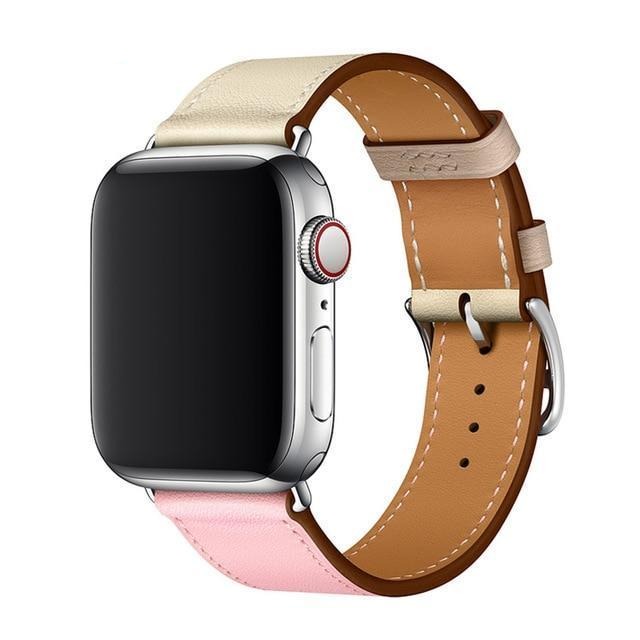Single Loop Wrap Silver Adaptors w/ Dual-Color Leather Band Series