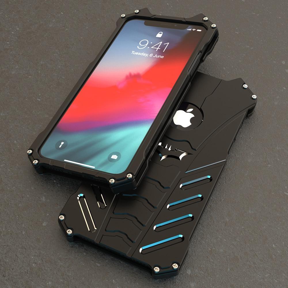 Apple Shockproof Armor Case For iPhone 6 6S 7 8 Plus 5 5C 5S SE Case Hard Metal Back Cover With Stand Case For iPhone X XS Max XR