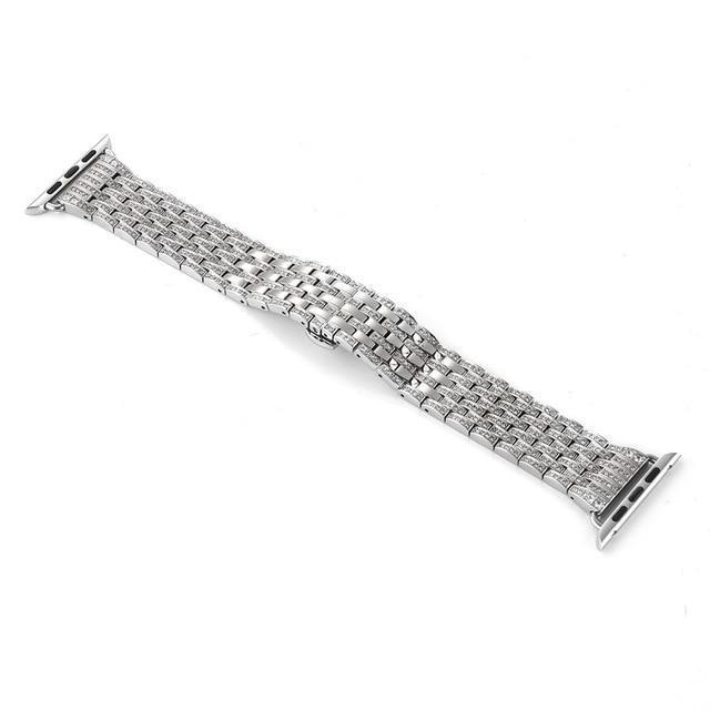 Apple Silver / 38mm / 40mm Copy of Apple Watch Band Women Pave crystal Bling Bracelet Watchband 40mm 44mm
