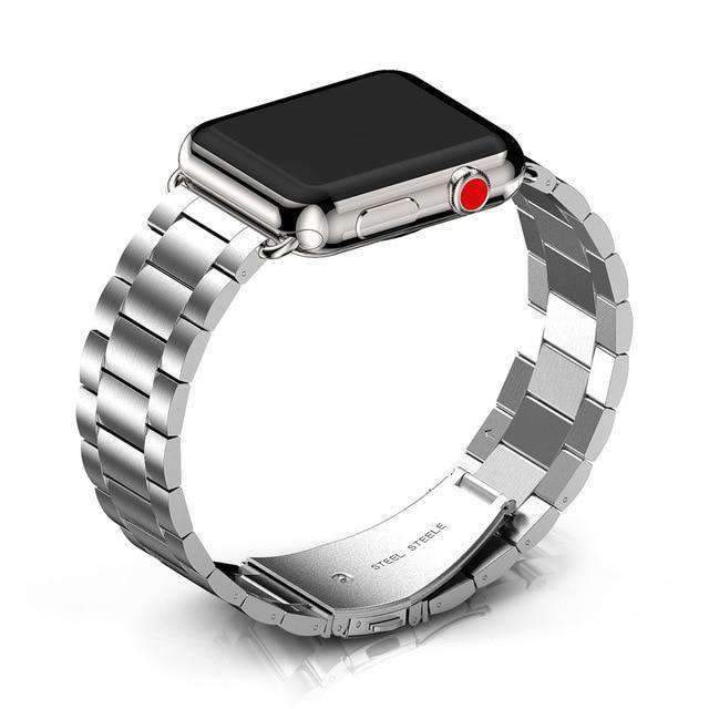 www.Nuroco.com - Stainless Steel Strap for Apple Watch Band 44mm/ 40mm/  42mm/ 38mm Metal Links