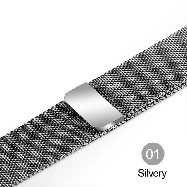 Apple Silver / For 38MM and 40MM milanese loop for apple watch Series 1 2 3 4 5 band for iwatch stainless steel strap Magnetic buckle 38mm 40mm 42mm44mm Bracelet
