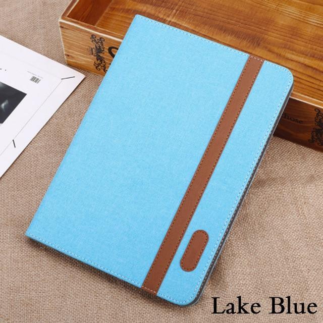 Apple Sky Blue Case For Apple iPad 9.7 2017 2018 5th 6th Generation Cover For iPad air 1 air 2 Pro 9.7 " Funda Tablet Canvas PU Leather Shell