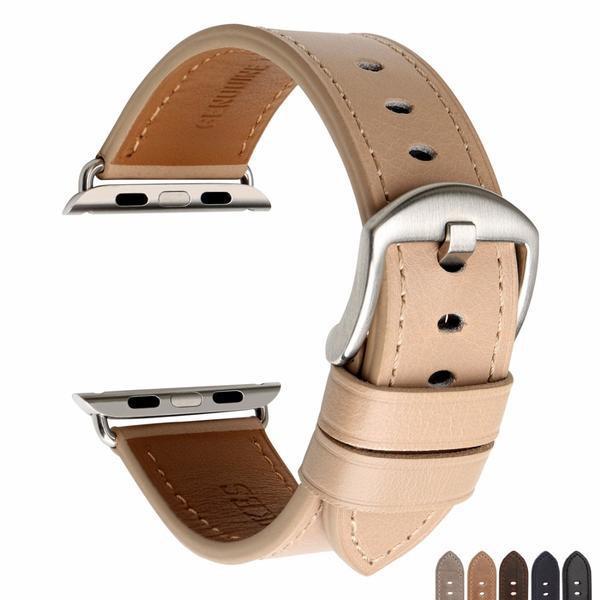 Apple Special Ivory Leather Strap For Apple Watch Band 44mm 40mm / 42mm 38mm Series 4 3 2 1 iWatch Watchbands Apple Watch Strap