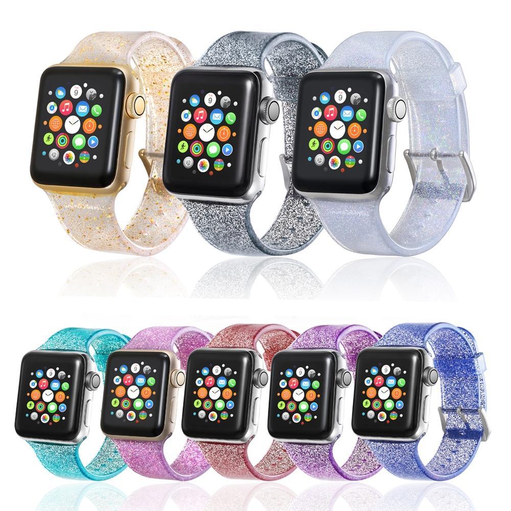 Sport Soft glitter Silicone Strap For Replacement Strap