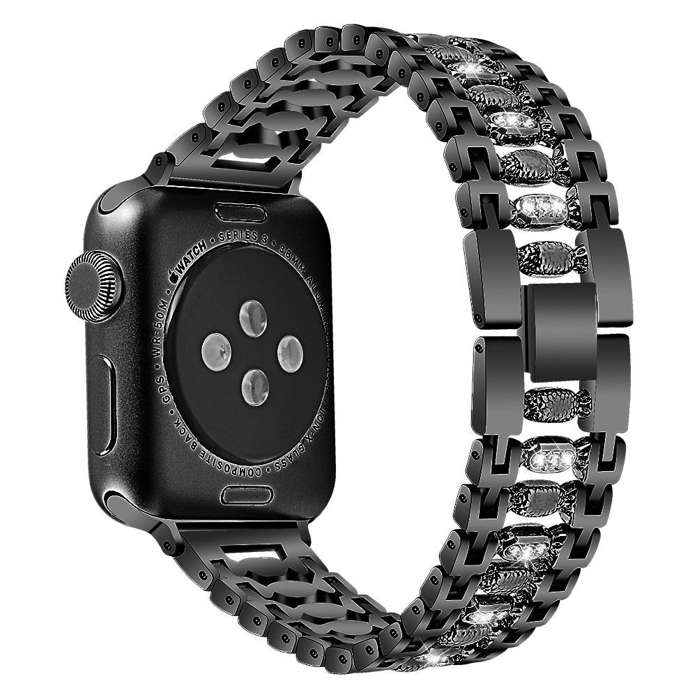 Apple Stainless Steel Women bling band for apple watch band 38mm/42mm Bracelet Adjustable Strap for apple watch 4/3/2/1 band