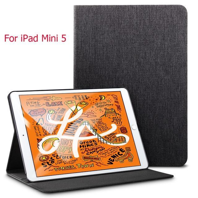 Apple Thick ink-Mini 5 Case for iPad Mini 5 2019 mini 4 3 2 1 Case Oxford Cloth Back Trifold Stand Auto Sleep/Wake up Smart Cover for iPad Mini 5
