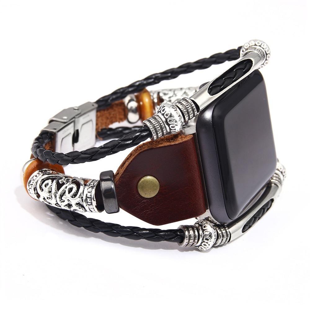 Bracelet cuir apple watch - Accessoires vintage - retro vintage mania