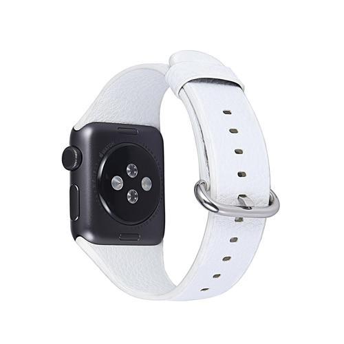 Apple white / 38-40mm Minmalist simple Leather strap for apple watch band 42mm/38mm/44mm/40mm bracelet wrist belt for iwatch series 4/3/2/1 US Fast shipping