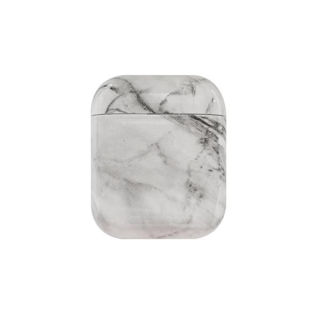 AirPods Case + Keychain Clip Protective Marble Cover For Apple Airpods 1/2  & Pro