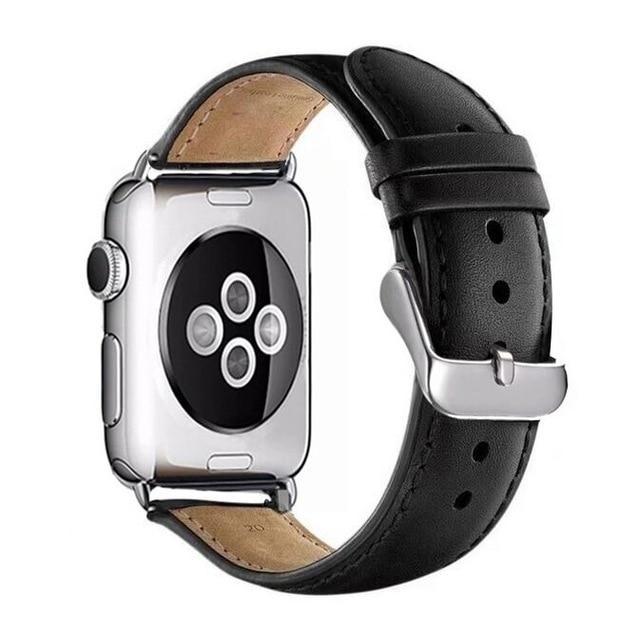 Apple zhenpi-black / for 38mm and 40mm High quality Leather loop for iWatch 4 40mm 44mm Sports Strap Single Tour band for Apple watch 42mm 38mm Series 1&2&3