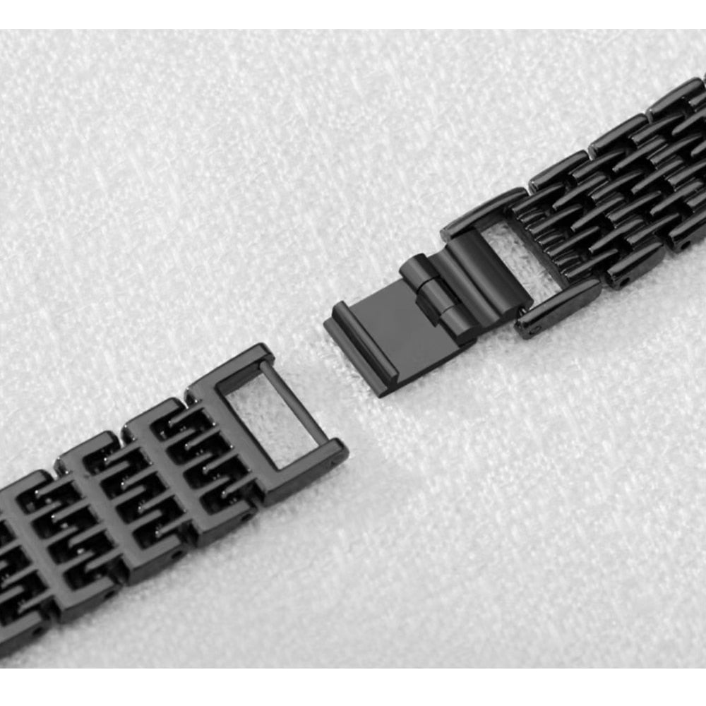 Steel Thin Strap for Apple Watch 7 6 Bracelet Double Chain Metal Slim
