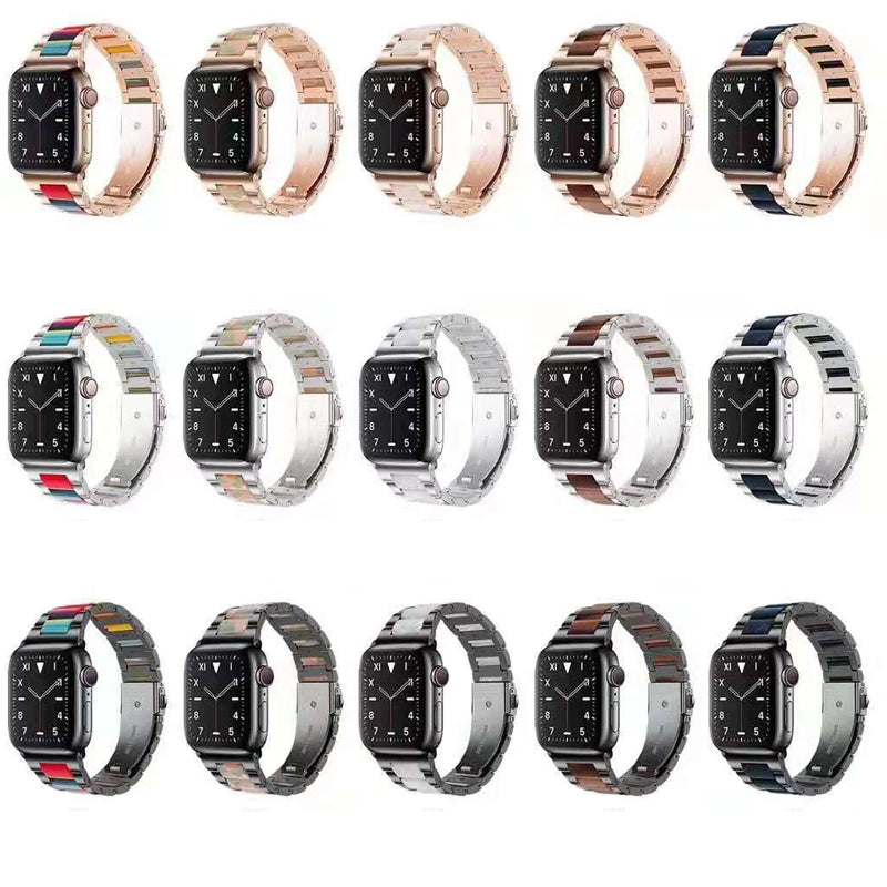 Resin Strap for Apple Watch Band Premium Steel 8 7 6 5 38/41mm 42/49mm