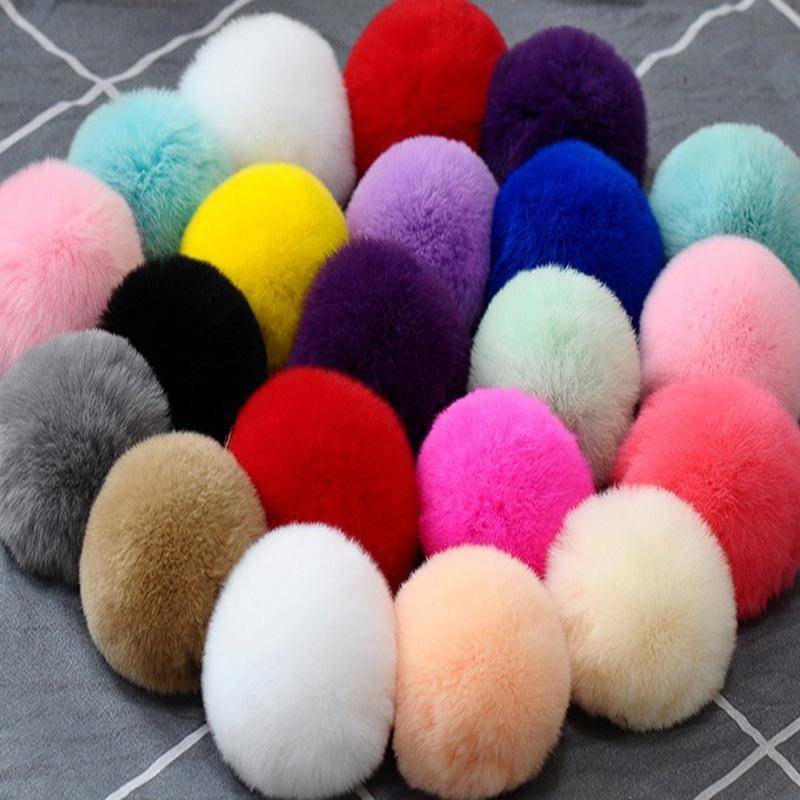 Pom Pom Keychain Bulks Fashion Accessories Mti Color 8Cm Rabbit