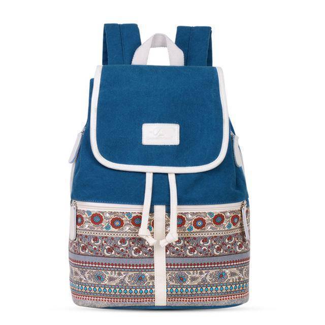 bag accessories Blue / 13 inch Canvasartisan Top Quality Canvas Women Backpack Casual College Bookbag Female Retro Stylish Daily Travel Laptop Backpacks Bag
