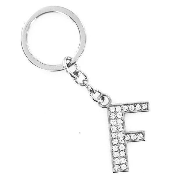 A-Q Personalized Letters Crystal Keychain